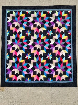 Bright Stars with Black Background