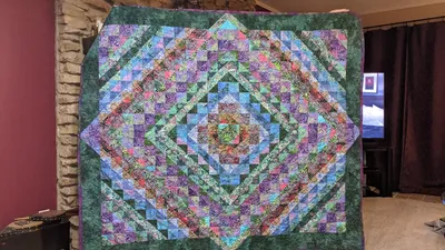 Rainbow Batik Bargello